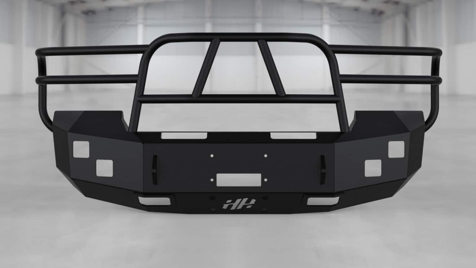 20112014 GMC Sierra 25003500 Front Winch Bumper with Full Brush Guard