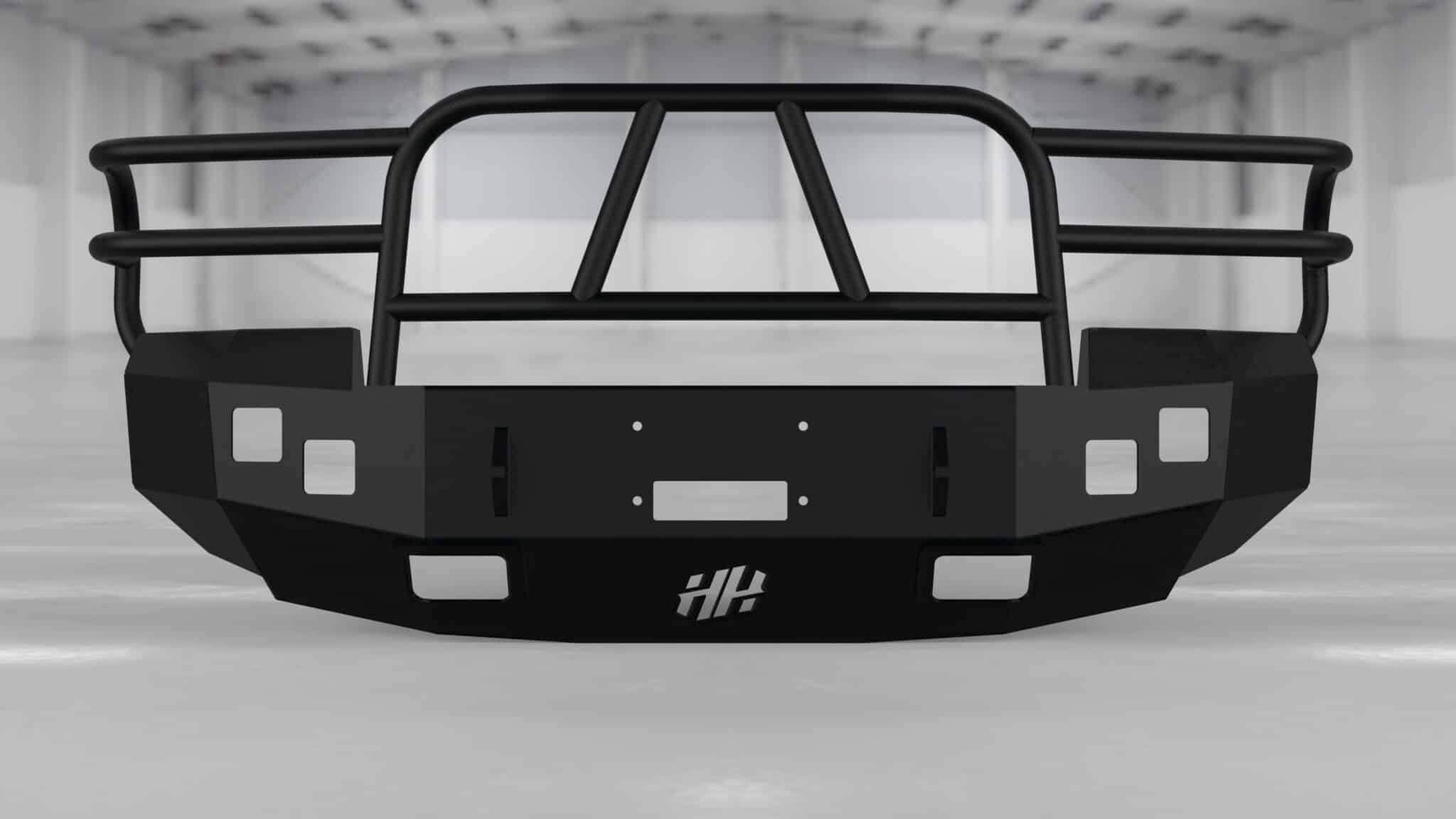 20072013 GMC Sierra 1500 Front Winch Bumper with Full Brush Guard